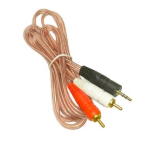 Aux to 2 RCA  Audio 1.5m Cable ( banana to Pin ) ( New)
