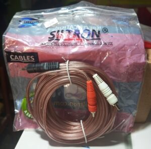 Siltron Stereo Audio To RCA Male -audio Cable - 5meters  ( banana to Pin ) ( new)