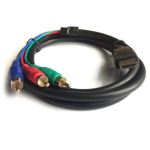 HDMI Male to 3 RCA (banana) RGB Cable Adapter For Audio Video AV HDTV ( New)
