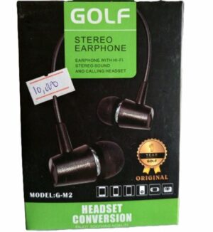 Golf G-M2 wired Earphones ( New)