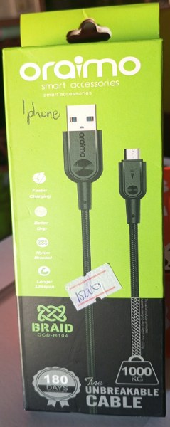 Oraimo Lightning iphone Usb Data Cables ( New)
