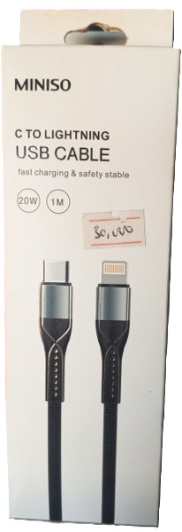 MINISO Type C to Lightning Iphone Usb 20W Data Cable ( New)