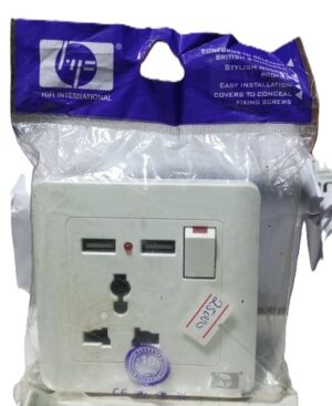 Hifi Single Socket With 2 Usb Ports ( New)
