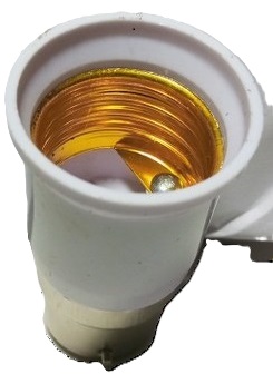 Lamp Holder  converter from  Edison cap to bayonet ( new)