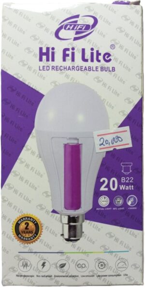 Hi fi Lite Led Rechargeable Bulb 20W Bulb with Bayonet Cap ( New)