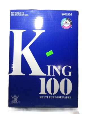 King100  500sheets 80gsm White A4 Ream of papers ( new)