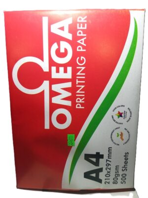 Omega 500sheets 80gsm White A4 Ream of papers ( new)