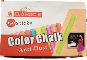 Classic Anti-Dust Colored Chalk 150sticks (New)