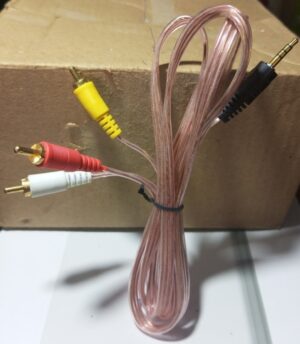 Aux to 3 RCA  Audio 1.5m Cable ( banana to pin ) ( New)
