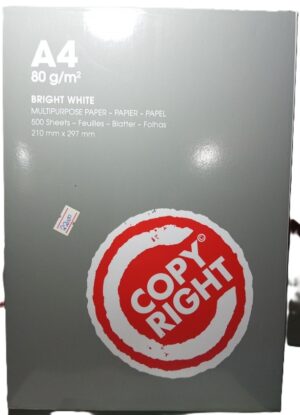 Copyright 500sheets 80gsm White A4 Ream of papers ( new)