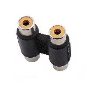 Double RCA Phono Female to Female Audio Coupler Connector Adaptor ( New)