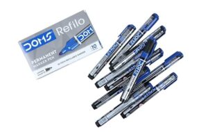 Doms Refilo Refillable Permanent Markers Black ( New)