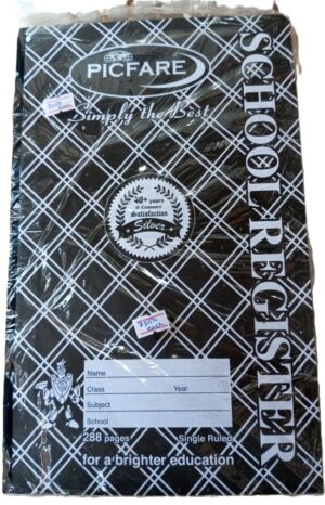 Picfare School Register 288 pages Silver long books ( new)