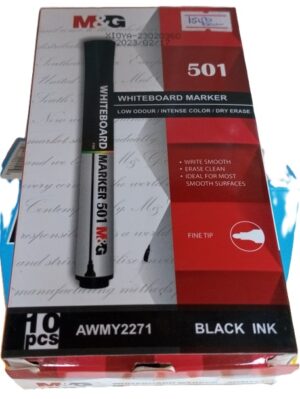 M&G White Board Markers box Black 10pcs ( new)