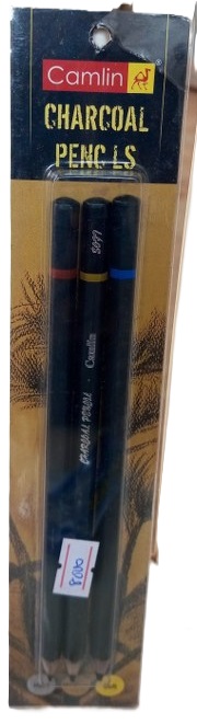 Camlin Charcoal Pencils Packet (3pcs) (New)
