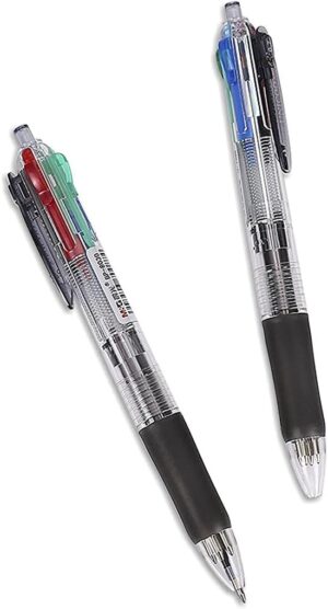 4 Color Pen  Retractable Ink Ballpoint pens, Multi Colour Black Blue Red Green Pen(New)