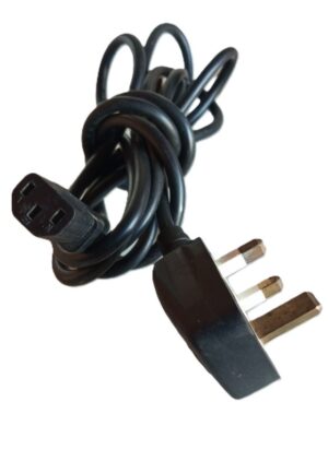Original 3 pin C17 fused Power Cord / Power Cable for desktop Computers etc ( Refurblished))