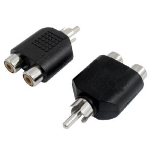 RCA AV Audio Y Splitter Plug Adapter 1 Male to 2 Female ( New)