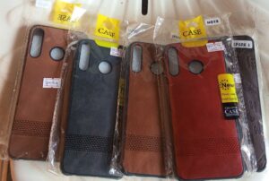 Leather Case for Infinix Hot 8 , Tecno Spark 4 , Tecno Camon 12 ( New)