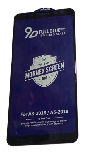 Mornex 9H Tempered Glass Screen Protector With Edge to Edge Coverage for Samsung Galaxy A8 2018 & A5 2018 ( New)