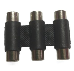 3-RCA Jacks to 3-RCA Jacks Coupler ,Female to Female 3 RCA Connector ( New)