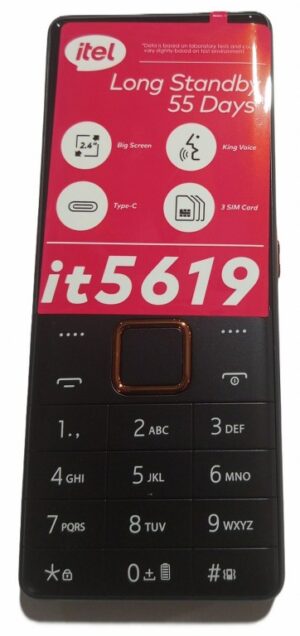 Itel it5619 Dual SIMb with Type C Charging Support , Button Mapesa phone ( New)