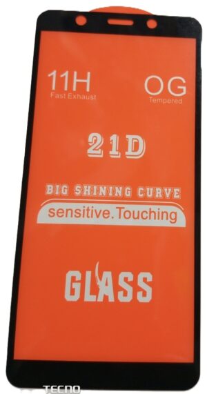 Tempered Glass Screen protector with edge to edge coverage for Tecno Pop 3 (New)