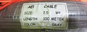 2.5mm Gray Electrical Cable wire in meters, electrical wire ( New)