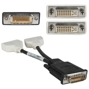 Dell / HP Single DMS-59 to Dual DVI Splitter Y Cable ( New)