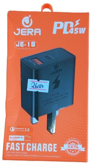 Jera JE-18 PD+QC 3.0 45W Fast Charger with type c port ( New )