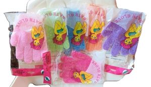 Bath Gloves 100% Nylon Double Sided Gloves ( New)