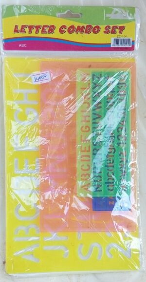 4Pcs Alphabet Letter Stencil, Number & Letter Stencil Combo Set rulers (New)