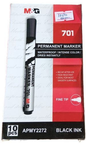 M&G Permanent Markers Black packet - 10 pieces ( New)
