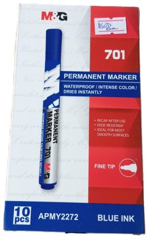 M&G Permanent Markers Blue packet - 10pieces ( New)