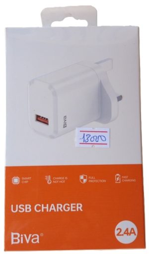 Biva Fast Charger Power Adapter 2.4 A  model HC-46 Adapter only with Type A port ( New )