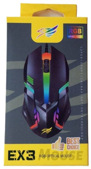 EX3 RGB led lights Optical Mouse ( New).