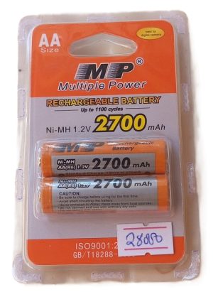 MP AA Rechargeable Battery per pair ( New)