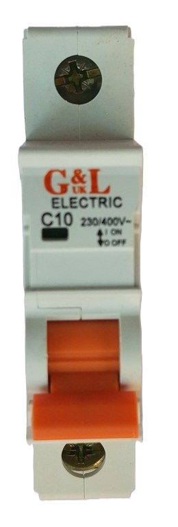 G&L Single Electric Circuit Breaker 230V/400V C10 ( New)