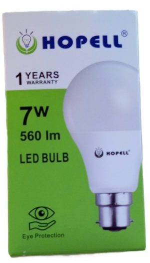 Hopell 7W bulb with Edison Bayonnet pin Cap ( New)