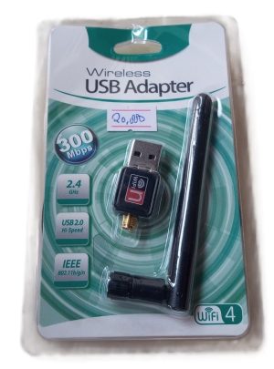 Wireless Wifi 4 Computer Pc Adapter with Wifi antenna ( New)