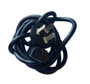 Original 3 pin Power Cord Power Cable for desktop Computers etc ( Refurblished)