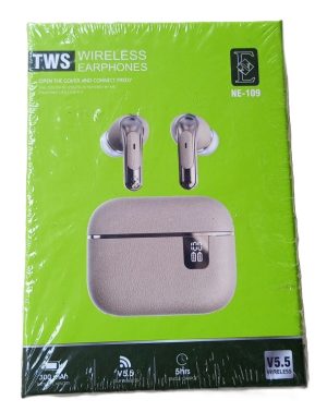 TWS V5.5 NE-105 wireless  Goldish Airpod , earpod wireless earphones  ( New)
