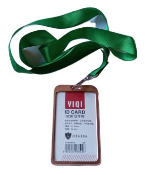 YIQI Gold Design ID Holders 54 X 85mm With Green Thread ( New)