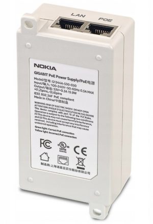 Nokia POE Power Supply Adapter 53V = 0.3A 15.9W Model: G1344A-530-030 ( refurbished)