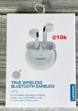 Lenovo True Wireless Bluetooth Earbuds ,Air pods  HT38 model  3hr Playtime ( New)