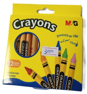 M&G Crayons Small Sized Packet 12pcs (New)