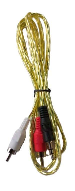 Pbsroyalty Aux to 2 RCA Audio Cable 1.5m ( banana to pin )( New)