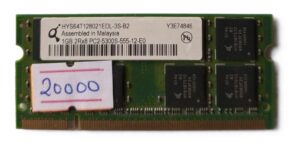 Qimonda 1gb DDR2 2RX8 Laptop Ram ( New)