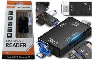 3 in 1 Card Reader USB Adapter Micro SDXC, SDHC, Card Reader High Speed OTG, USB 3.0/USB C ( new)