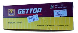 Gettop 9V battery Packet (10 batteries) Microphone Battery (new)